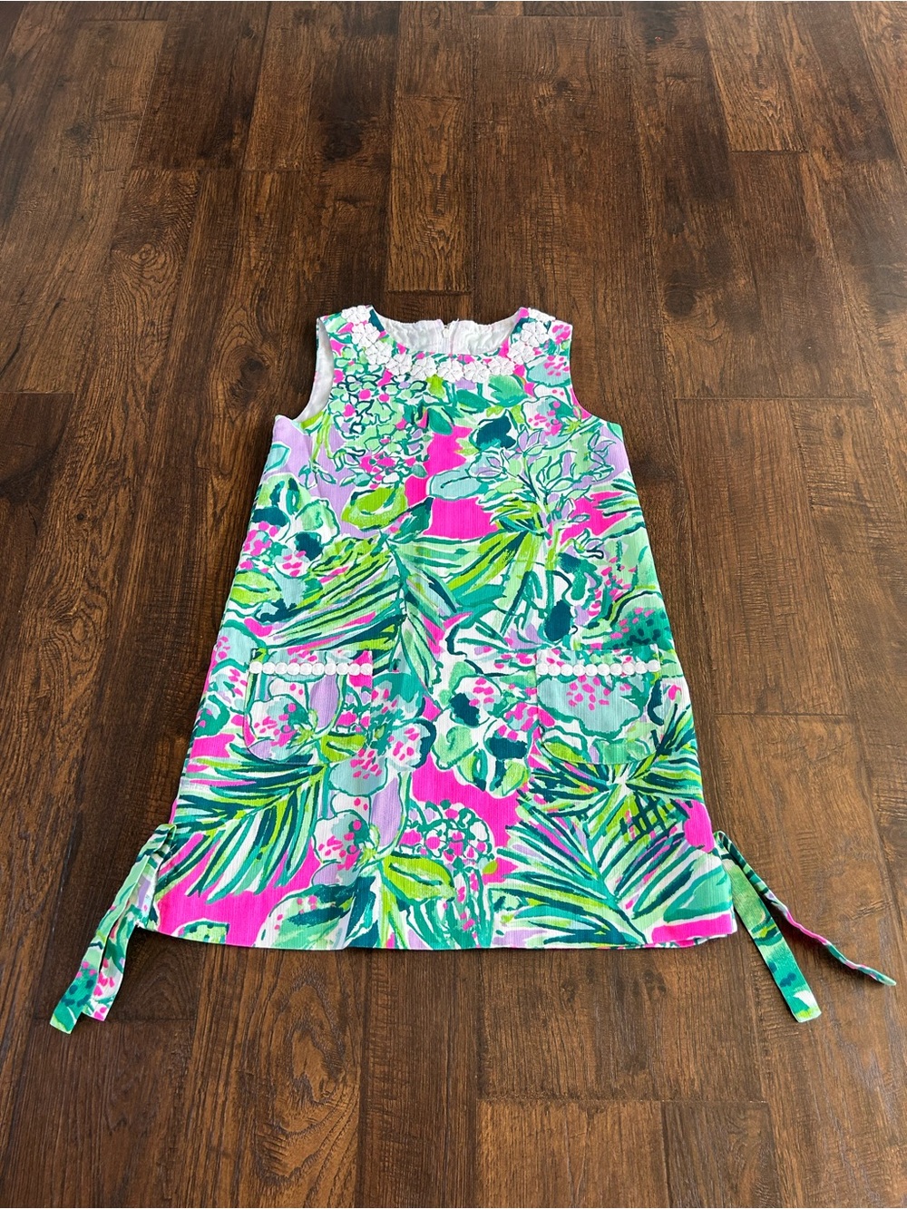Lilly Pulitzer Pink & Green Tropical Shift Dress